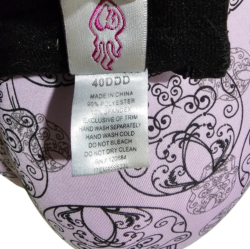 Torrid Black and Pink Sugar Skull Bra size 40DDD - Picture 5 of 6